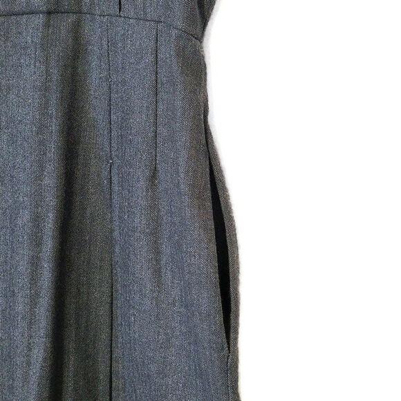 Alice + Olivia Dress Scoop Neck Sleeveless Pleated Wool Midi Classic Gray Size M - Picture 7 of 16